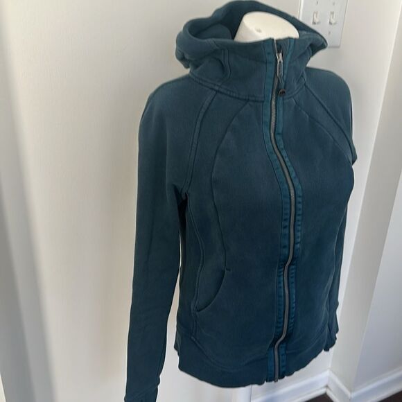 Lululemon Scuba Full Zip Green Hooded Sweat  Jacket 6 - Picture 2 of 9